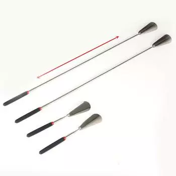 Телескопический стальной рожок для обуви с длинной ручкой, гибкий подъемник для профессиональной обуви, полезный L-образный рожок для обуви, ручной W2F3 black-one-size