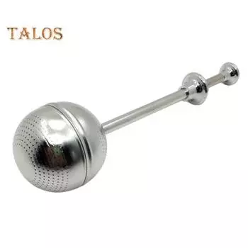 Телескопический заварочный шарик для чая Фильтр для кофе из нержавеющей стали с усиленным ароматом и чистым завариванием Идеально подходит для листового чая и кофе серебряный