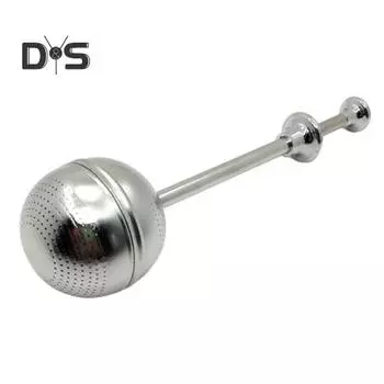 Телескопический заварочный шарик для чая Фильтр для кофе из нержавеющей стали с усиленным ароматом и чистым завариванием Идеально подходит для листового чая и кофе серебряный