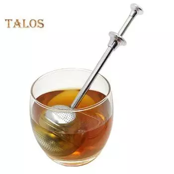 Телескопический заварочный шарик для чая Фильтр для кофе из нержавеющей стали с усиленным ароматом и чистым завариванием Идеально подходит для листового чая и кофе серебряный