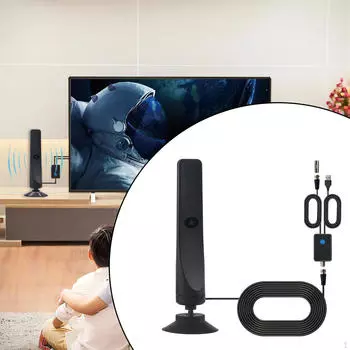 Телевизионная антенна для бесплатных каналов, простая в установке присоска с усилителем сигнала