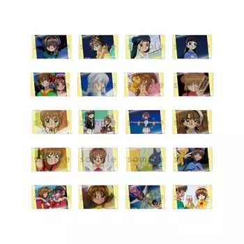 Телевизионное аниме «Cardcaptor Sakura Clow Card Edition» Коллекция прозрачных карт в стиле фильма, том 3, 20 штук, КОРОБКА