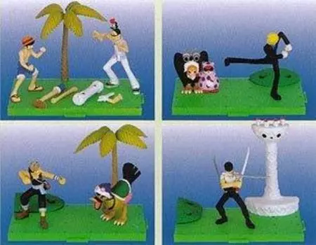 Телевизионное аниме «One Piece» Battle Ground Base ~ Маленький сад на острове Гиганта ~ Набор всех 4 типов