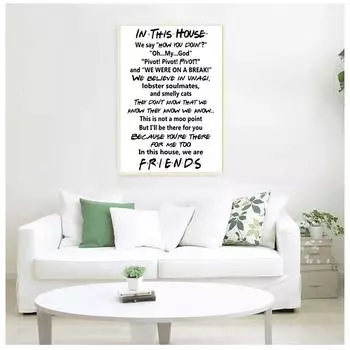 Телевизионный постер с цитатами из друзей Телепрограмма «Друзья» печатает интересные цитаты в этом доме Плакат для спальни 21cm30cm NoFrame