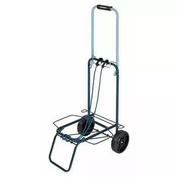 Тележка CAPTAIN STAG складная двухцветная с крючком для переноски, в комплекте грузоподъемность 30 кг, цвет темно-синий x синий UL-1037