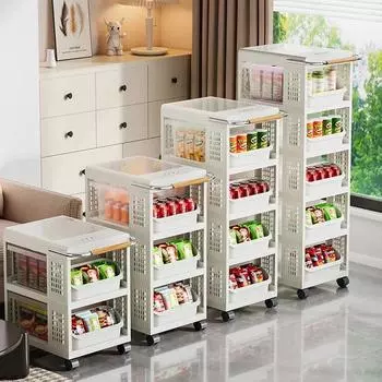 Тележка для хранения в выдвижном ящике Кухня Гостиная Шкафы для хранения Игрушки Закуски Портативность Многофункциональные стеллажи для органайзеров Land