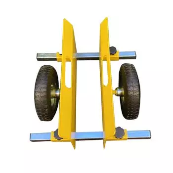 Тележка для панелей с низким уровнем шума. Перевозчик древесины. Перевозчик гипсокартона для мраморных плит. Транспортировка листов гипсокартона. Двери. Транспортировка пустотелого стекла. жёлтый