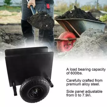 Тележка для панели 600 фунтов, тележка для подшипниковой плиты, 10-дюймовое колесо, регулируемая тележка из легированной стали для транспортировки United States