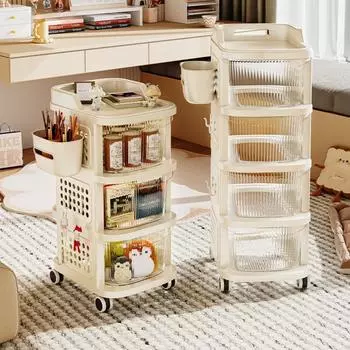 Тележка для закусок, стеллаж для тележки, ручная тележка со шкивами, ящик для хранения игрушек, тележка для игрушек, многоуровневая передвижная книжная полка