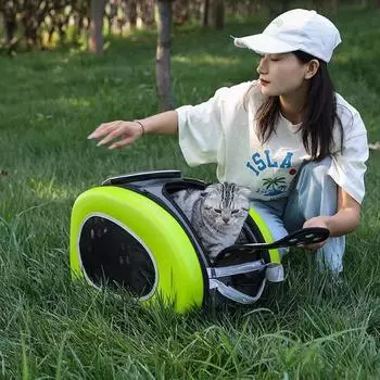 Тележка для животных, многоцелевой дышащий рюкзак для кошек, сумка для прогулок, переносная сумка для маленьких собак, складной многоцелевой чехол для тележки для домашних животных