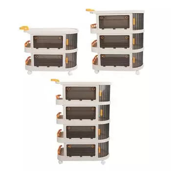 Тележка на колесиках, многоярусная, большой вместимости, простая в установке, многофункциональная, организованная на роликах. 4 Tier