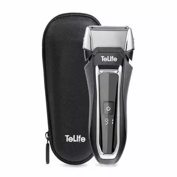 TeLIfe Electric Reciprocating 3 Electric Водонепроницаемая моющаяся бритва в чехле для хранения с дисплеем оставшегося заряда Мужская бритва, Бритва, Лезвия,