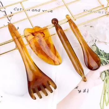 Тело Красивый Инструмент Для Ухода За Кожей Шея Лицо Массажер Расческа Массажная Доска Гуа Ша Скребок Для Лица 02