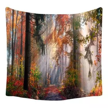 Тематический водопад, лесной пейзаж, подвесной гобелен, ткань с облаками, природные пейзажи, украшение для дома и гостиной, гобелен 100x75cm
