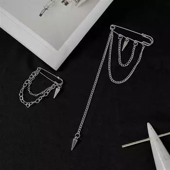 Темная брошь-кулон с кисточкой для мужчин и женщин, винтажные броши в стиле панк, готика, уличная одежда в стиле Харадзюку, ювелирные изделия 4cm