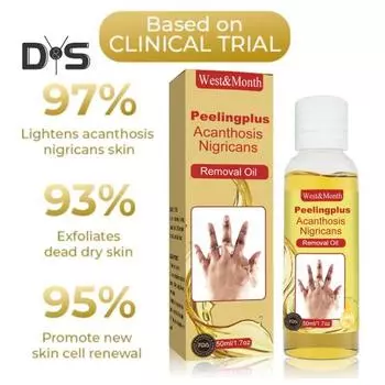 Темная кожа Масло для удаления меланина Увлажняет состояние кожи Отшелушивает кожу рук Локоть Колено Удаление омертвевшей кожи Корректор пигментов Отбеливает Украшает кожу 50ML