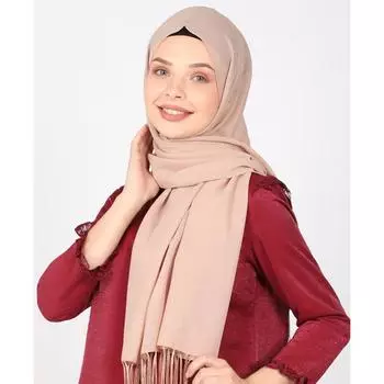 Темно-бежевый серебристый вечерний платок Miray