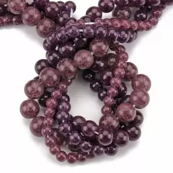 Темно-фиолетовые треснувшие кристаллы из кварцевого стекла, круглые свободные бусины для изготовления ювелирных изделий, аксессуары для браслетов «сделай сам», 15 дюймов, 6/8/10/12 мм 6mm фиолетовый