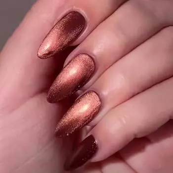 Темно-красный нейл-арт песчаник кошачий глаз простой накладной ноготь тонкий съемный нейл-арт 24 шт.