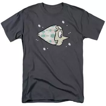 Темно-серая футболка унисекс Steven Universe Pearl с героями мультфильмов S