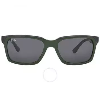 Темно-серые прямоугольные солнцезащитные очки унисекс Ray Ban Scuderia Ferrari RB4393M F68087 56