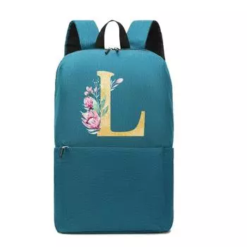 Темно-серый рюкзак с 26 английскими буквами, сумка для книг, парусиновая детская дорожная сумка для косплея, школьная сумка для возвращения в школу