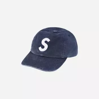 Темно-синие 6 панелей Supreme Pigment Print S Logo 23FW