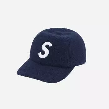 Темно-синие 6 вставок Supreme из вареной шерсти с логотипом S 22FW -
