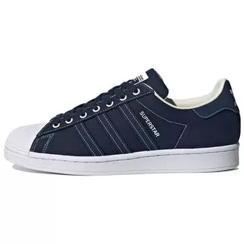 Темно-синие кроссовки унисекс adidas Superstar Collegiate Blue Off-White FW2652