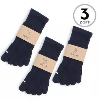 (Темно-синий, 3 пары) Женские носки из мягкого тонкого хлопка пастельных тонов WT