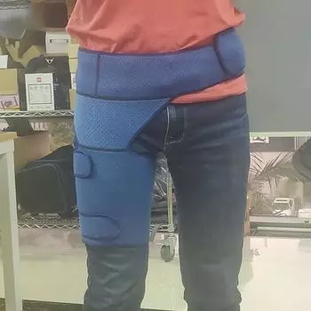 Темно-синий эластичный пояс с двойной поддержкой поясницы, талия, ноги