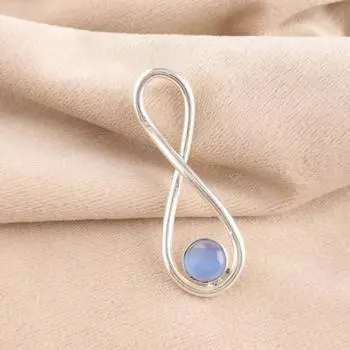 Темно-синий камень «кошачий глаз» Ювелирные изделия из стерлингового серебра 925 пробы Подвеска ручной работы 1,66 PP-20-41