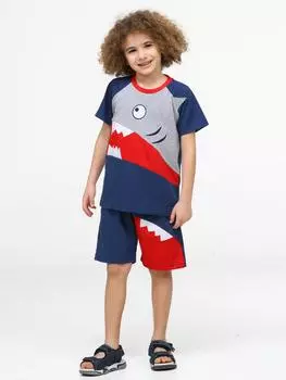 Темно-синий комплект с шортами Shark Boy