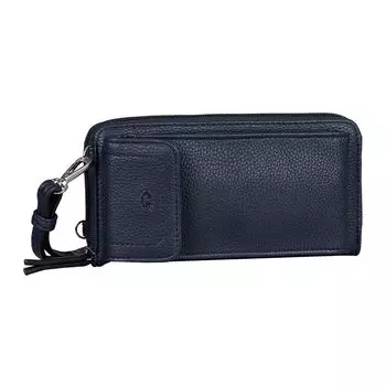 Темно-синий женский кошелек с внешним отделением TOM TAILOR