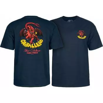 Темно-синяя футболка унисекс Powell Peralta Skateboard Caballero Dragon Ii