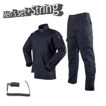 Темно-синяя рабочая одежда, костюм в стиле рибстоп, блузка, брюки, комплект, униформа полицейской охраны с ремешком для пистолета XS