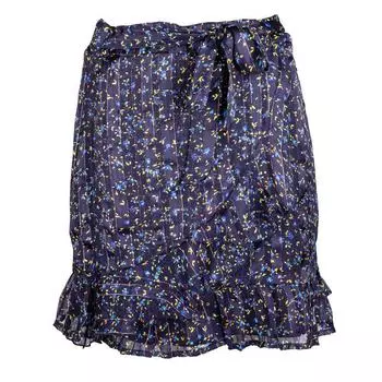 Темно-синяя юбка с принтом и резинкой на талии Женский LA PETITE ETOILE S темно-синий