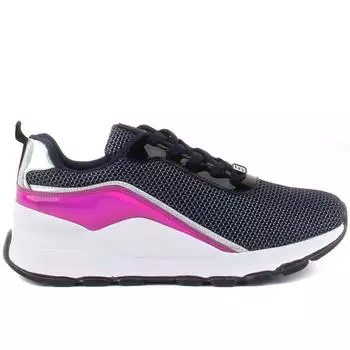 Темно-синяя женская повседневная обувь на шнуровке с голограммой