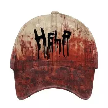 Темное пятно крови Унисекс бейсболка Дышащая шляпа для защиты от солнца Шляпа в стиле Хэллоуина Бейсболка с изогнутым козырьком One Size B