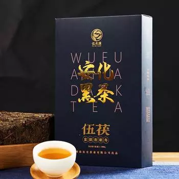 Темный чай Anhua 2019 года с прессованным чаем Gloden Flower Hey Cha 1000г