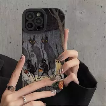 Темный забавный монстр кошка лиса креативный чехол для телефона iPhone 16 15 14 13 11 12 Pro Max 7 8 Plus X XS Max XR противоударный европейский чехол iPhone 16 Pro Max