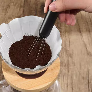 Темпер для эспрессо с выдвижными иглами, инструмент для размешивания кофейного порошка, ручной для