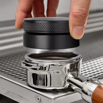 Темпер для кофе 51/53/58 мм, 3 угловых наклона, тампер для ладони, распределитель кофе, регулируемая высота, глубина утрамбовки, распределение эспрессо 58mm серебряный