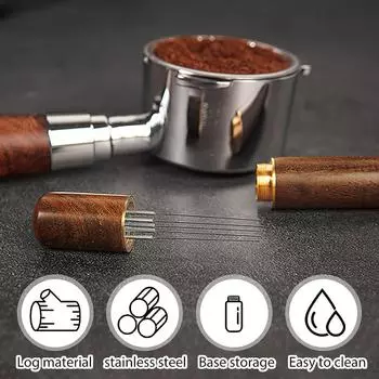 Темпер для кофе Иглы из нержавеющей стали Дистрибьютор мешалок для эспрессо-порошка Инструменты бариста из нержавеющей стали для размешивания кофе