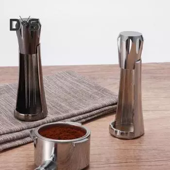 Темпер для кофейного порошка из нержавеющей стали, пищевой термостойкий распределитель кофейного порошка, мешалка для эспрессо, гаджет, принадлежности для кофе чёрный