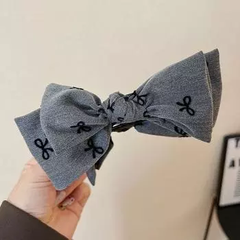 Temperament and Elegance Bow Ball Head Clip Hairpin High-grade Hairpin Back of The Head High Ponytail Hairpin 1PCS