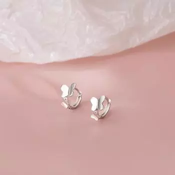 Темперамент Бабочка Ухо Пряжка Ниша Дизайн Sense Женские Простые Корейские Маленькие Мини Серьги Серьги