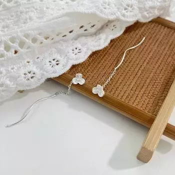 Темперамент Цветок Серьги Проволока Женский Корейский Стиль Ниша Дизайн Персонализированные Простые Серьги Студента