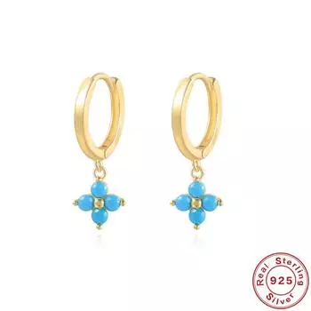 Temperament Daily Workplace Clover Цветок клевера бриллиантовые серьги женские модные S925 стерлингового серебра 925 Silver