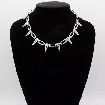 Темперамент европейская и американская цепь тенденция личность панк хип-хоп мода кисточка ретро заклепка ожерелье женский серебряный